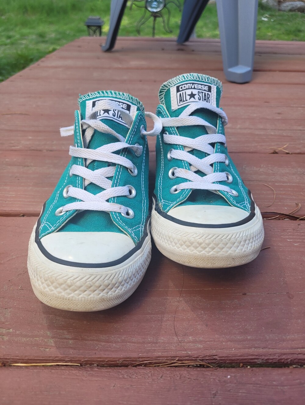 Teal Low Top Converse